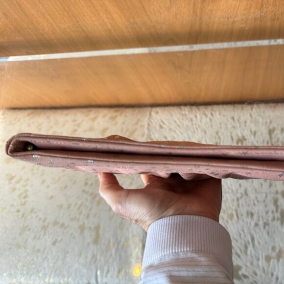 NWOT Lauren Merkin Light Pink Leather Clutch with Stars - Picture 4 of 6